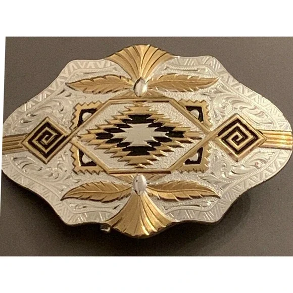 SOLD!!! Sold!!MONTANA SILVERSMITHS Silver Plated~Western belt buckle~ Columbus - Picture 4 of 12